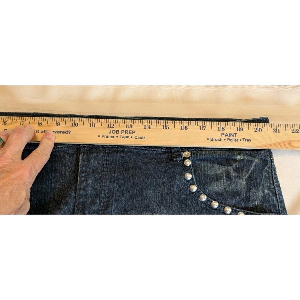 Almost Famous Distressed Stretch Denim Mini Skirt Pockets Plus Size 22 - Picture 10 of 10